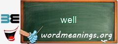 WordMeaning blackboard for well